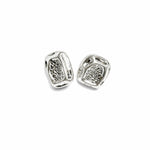 Sculpted cube Stud Earrings
