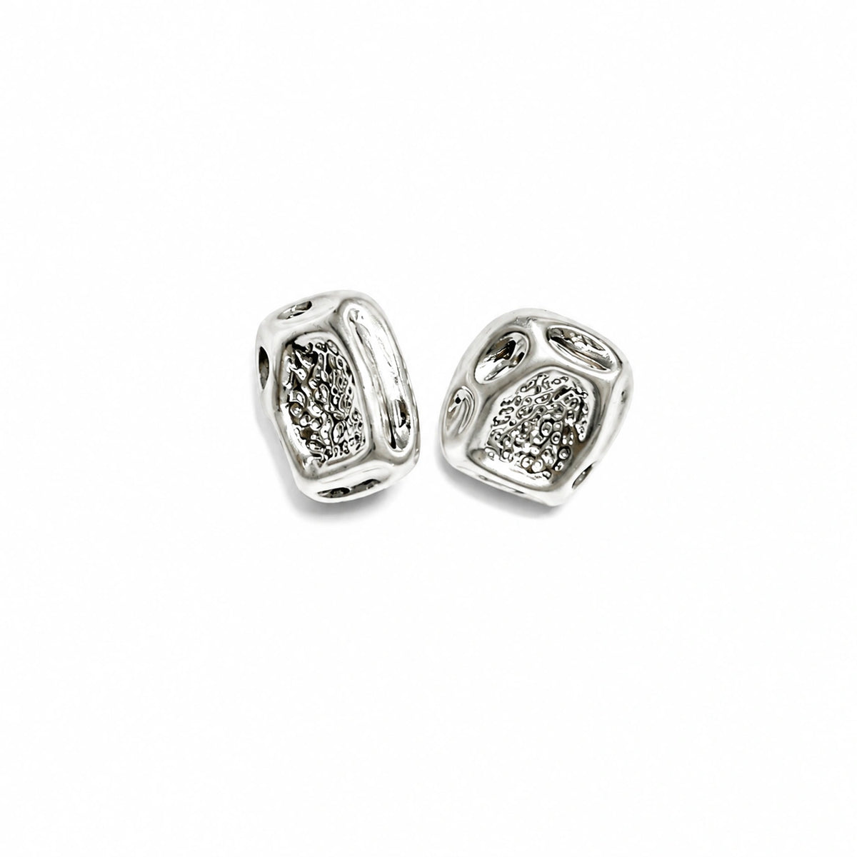 Sculpted cube Stud Earrings