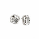 Sculpted cube Stud Earrings