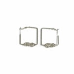 Rope square hoop earring