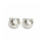 Hammered Dome Hoop Earrings