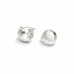 Hammered Dome Hoop Earrings