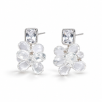 Crystal Flower Drop Earrings
