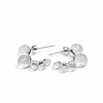 Graduated Bubble Hoop Earrings