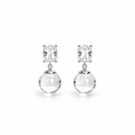 Crystal Ball Drop Earrings