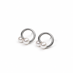 Double Pearl Orbit Earrings