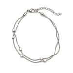 Silver Beaded Wrap Bracelet