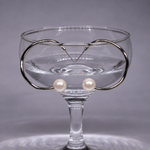 Pearl Tip Open Hoop Earrings