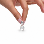 Oval Crystal Ball Earrings