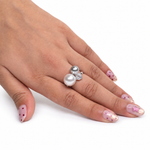 Pearl Crystal Statement Ring