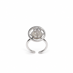 Crystal Globe Pearl Ring