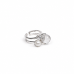 Crystal Pearl Cluster Ring