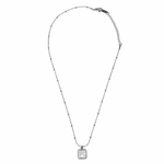 Square Crystal Pendant Necklace