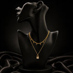 Lock Charm Layered Necklace