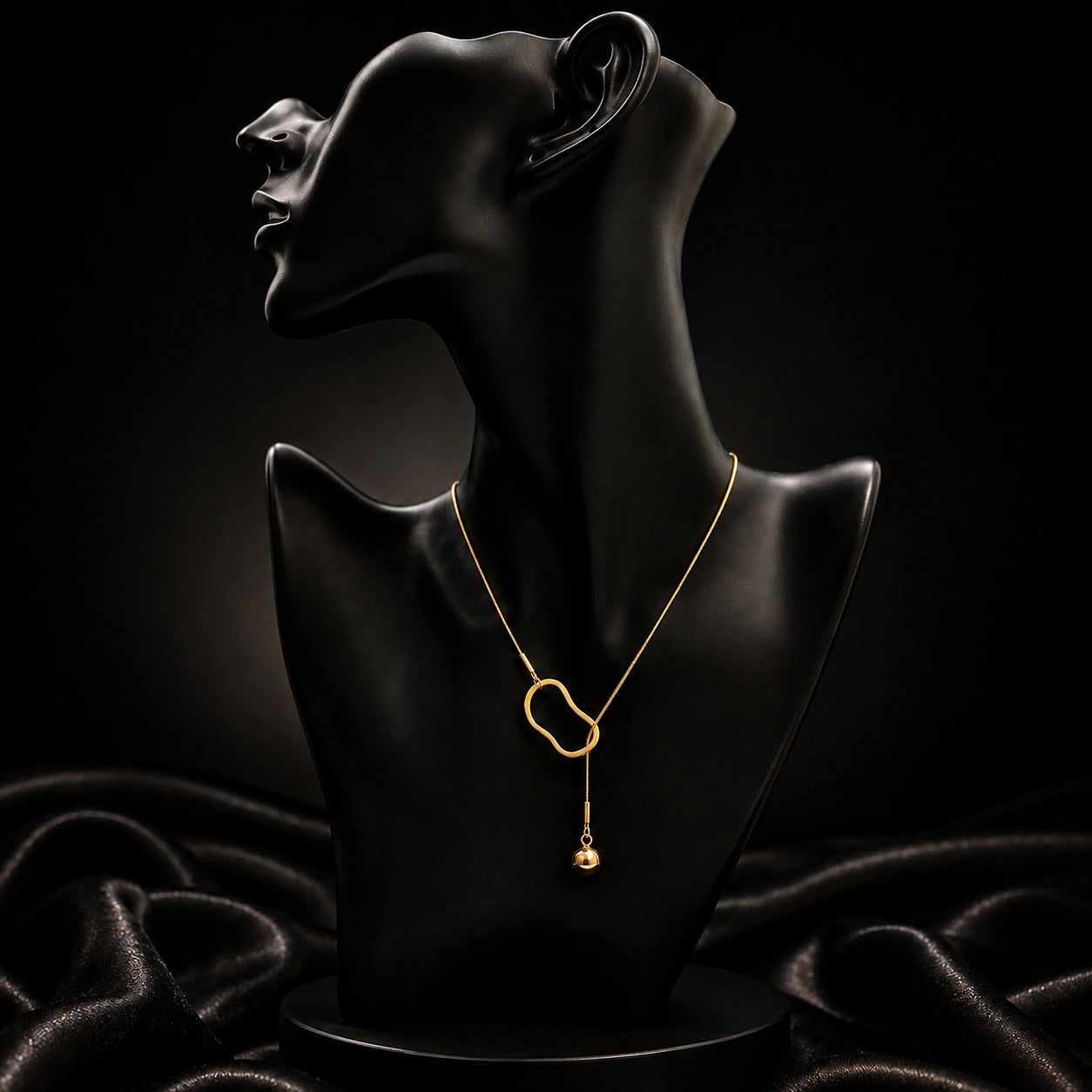 Sculpted Link Pendant Necklace