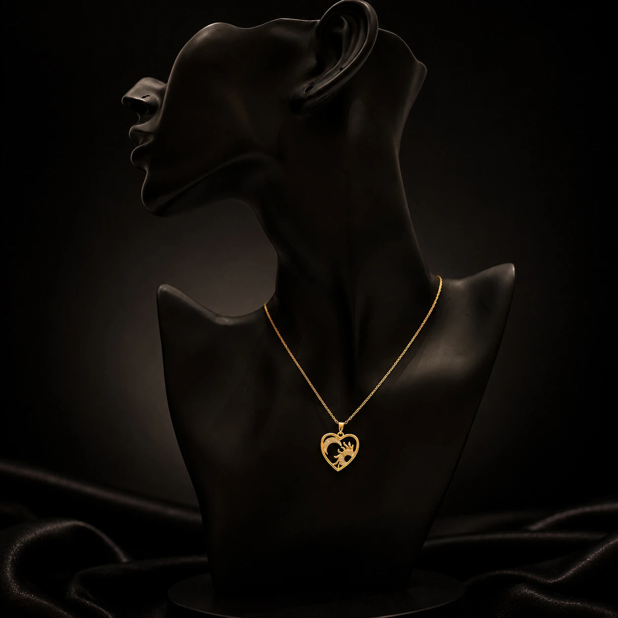 Celestial Heart Pendant Necklace