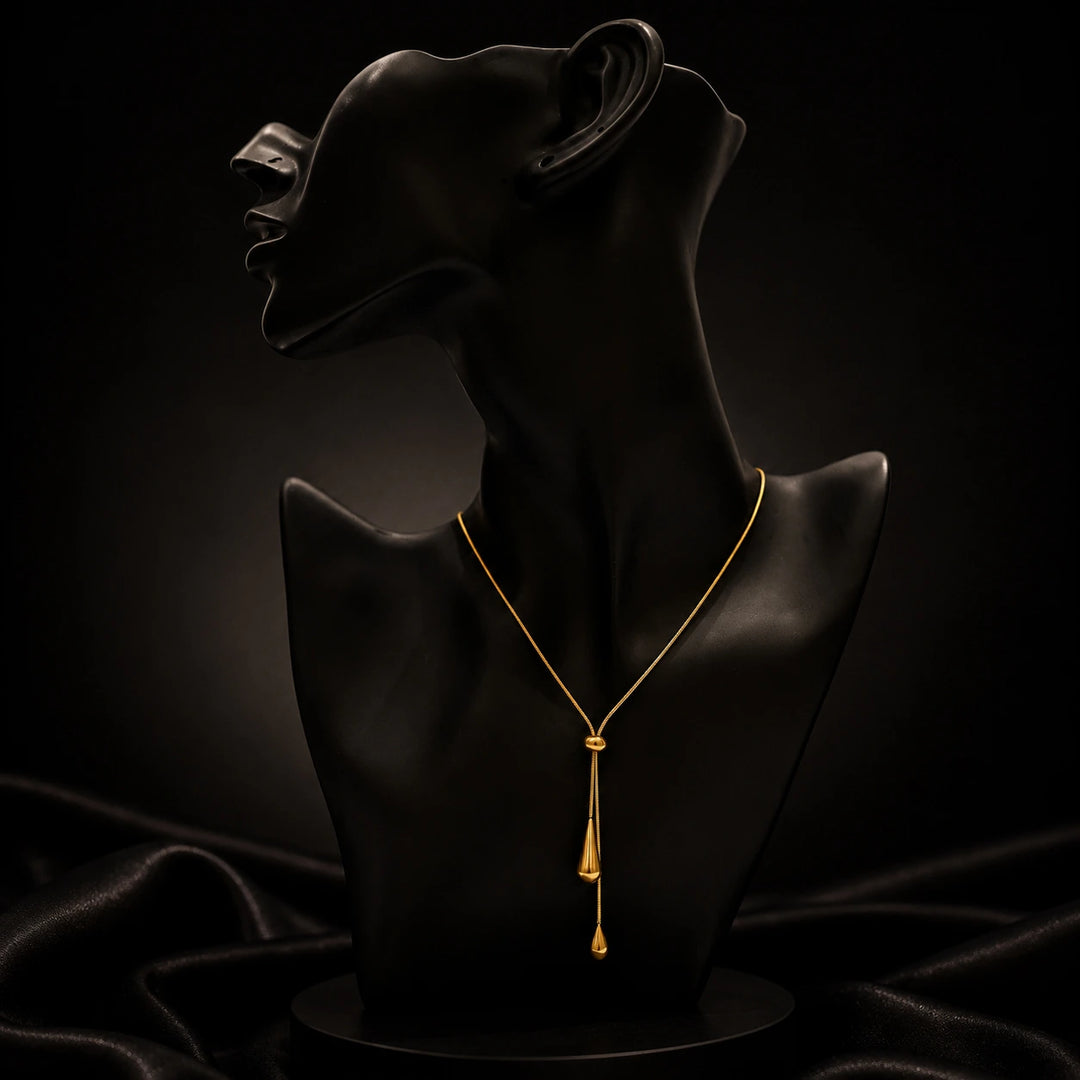 Minimal Drop Lariat Necklace