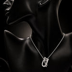 Silver Abstract Pendant Necklace