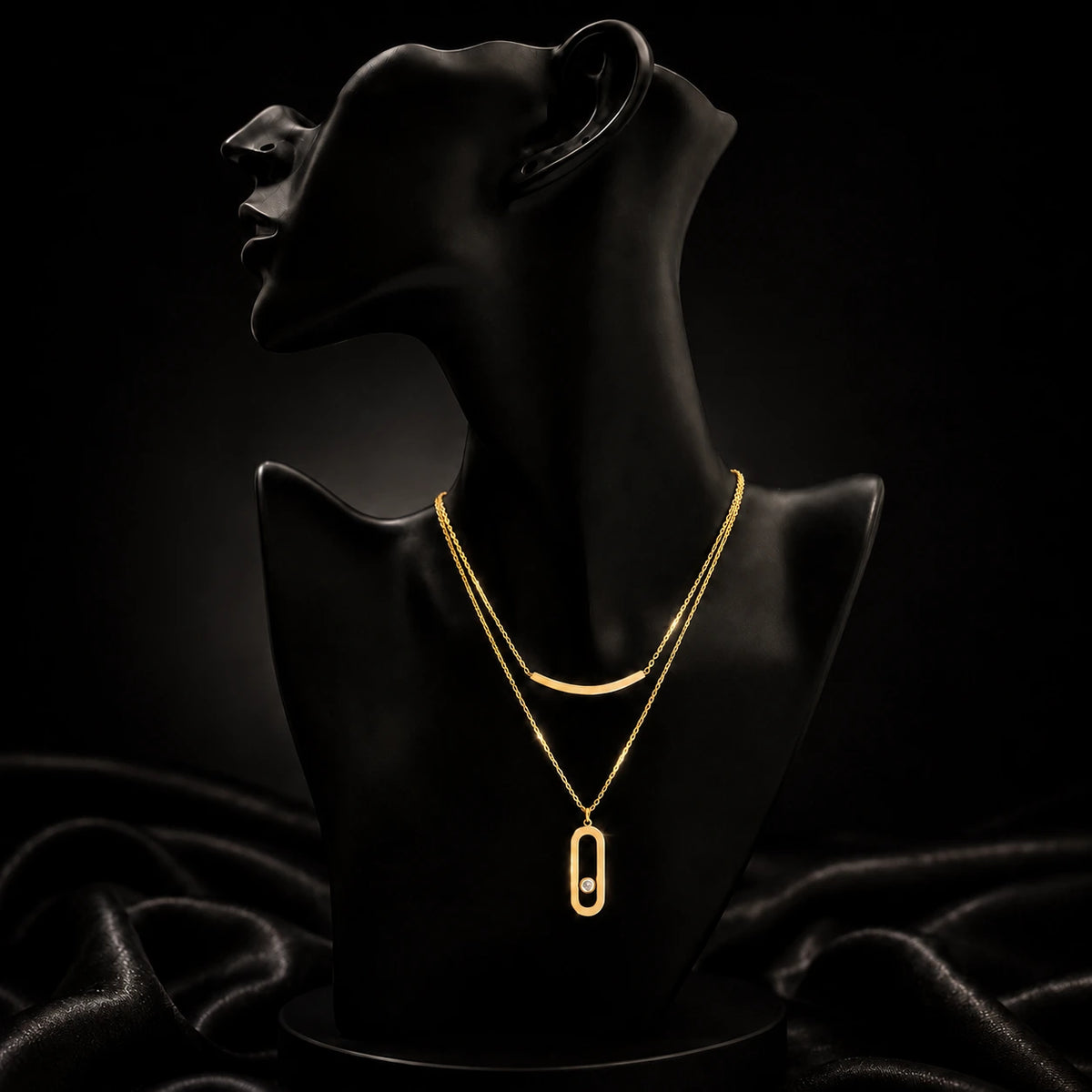 Bar & Link Layered Necklace