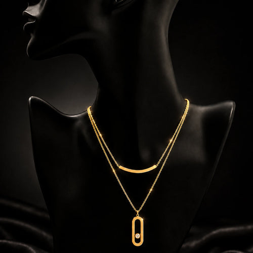 Bar & Link Layered Necklace