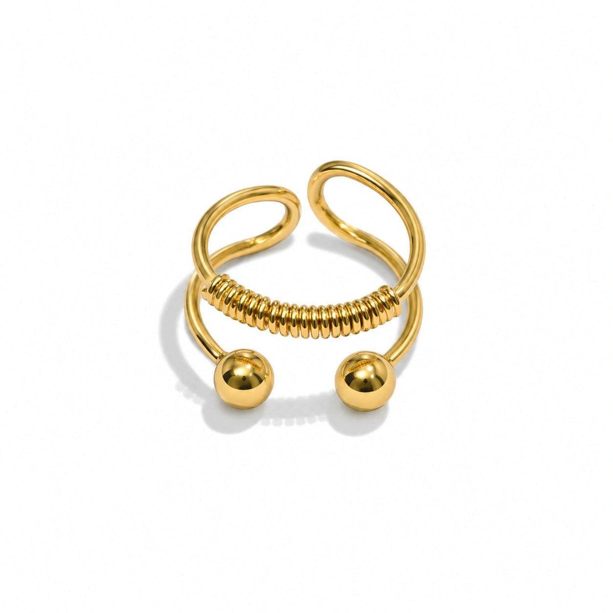 Ball Detail Open Ring